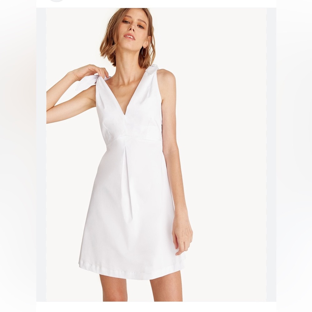 Fame and Partners- white midi dress size 8